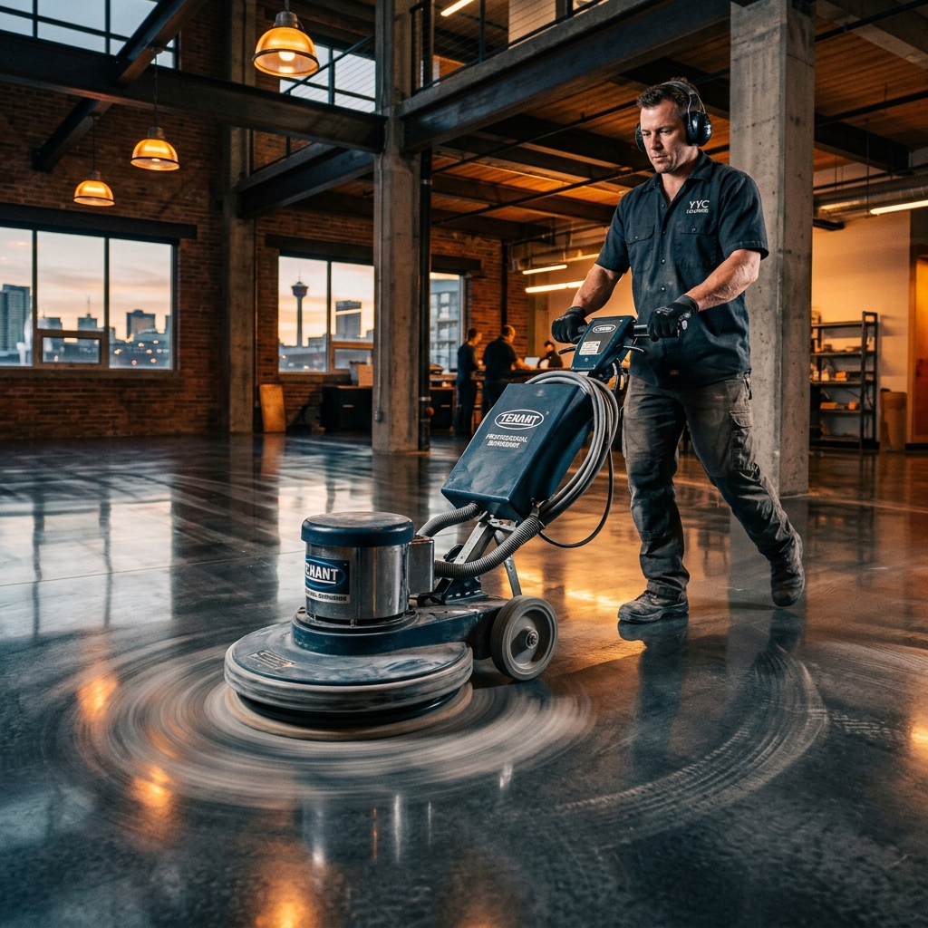 Industrial cleaning team